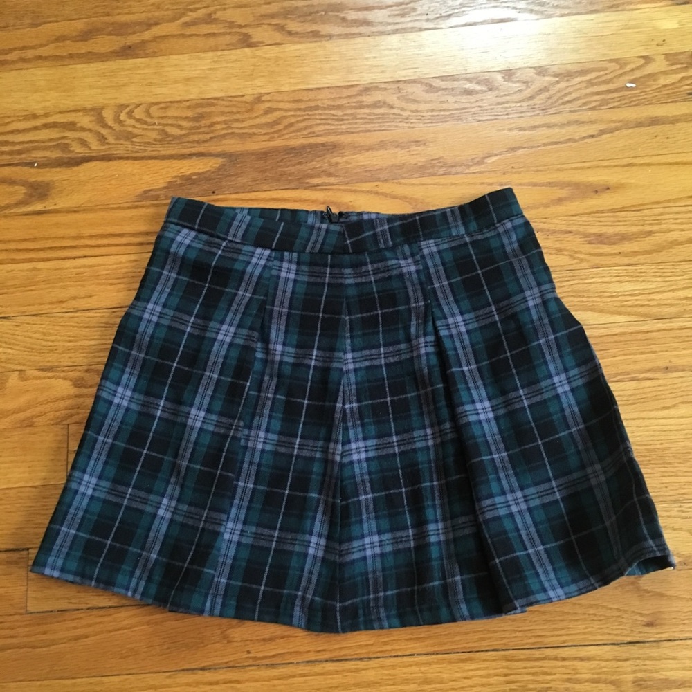 Grunge mini checked skirt